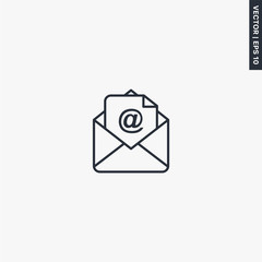 Mail icon, linear style sign for mobile concept and web design