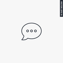 Message icon, linear style sign for mobile concept and web design