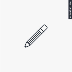 Pencil icon, linear style sign for mobile concept and web design