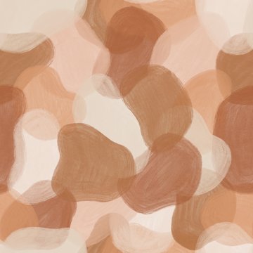 Abstract transparent shapes in pastel colors. Modern hand drawn  seamless pattern.