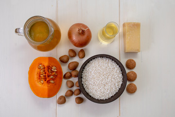 Ingredients for Pumpkin Risotto recipe