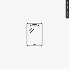 Smartphone icon, linear style sign for mobile concept and web design