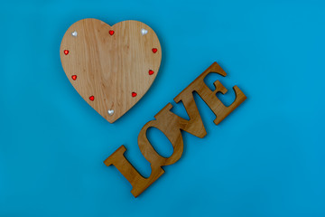 Valentine's Day. Word love and heart.