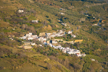 Fototapeta na wymiar GRANADA, SPAIN - February 5, 2019: Cáñar is a small mountain village in Granada in Spain. Spain is an European country which has many touristic places..