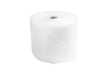 Large roll of packaging material, bubble film