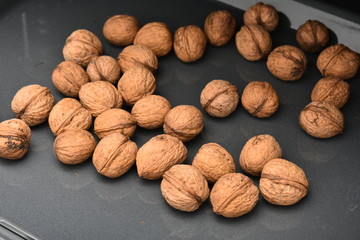 Walnuts. Delicious whole walnuts. Healthy food