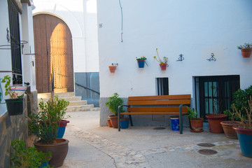 GRANADA, SPAIN - February 5, 2019: Cáñar is a small mountain village in Granada in Spain. Spain is an European country which has many touristic places..