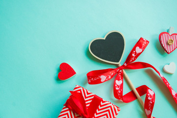 Valentines Day background. Heart with tag
