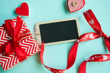 Valentines Day background. Heart with tag