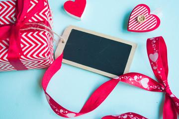 Valentines Day background. Heart with tag