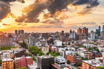 Plexiglas foto achterwand Skyline van de binnenstad van New York, New York, VS © SeanPavonePhoto