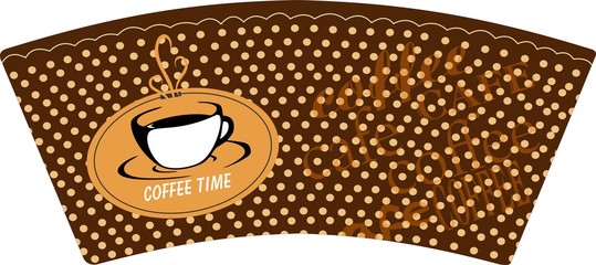 Obraz premium TEA COFFEE PAPER CUP BLANKS RAW MATERIAL DESIGN 