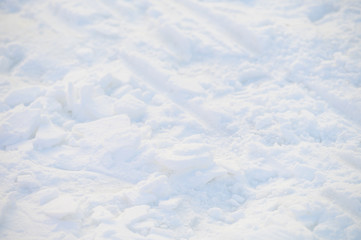Background of sparkling fresh white snow texture