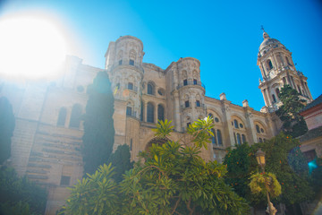 Naklejka premium ANDALUSIA, SPAIN - February 6, 2019: Malaga is a town in Granada, Spain. It is known as La Malaga de Picaso.