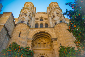 ANDALUSIA, SPAIN - February 6, 2019: Malaga is a town in Granada, Spain. It is known as La Malaga de Picaso.