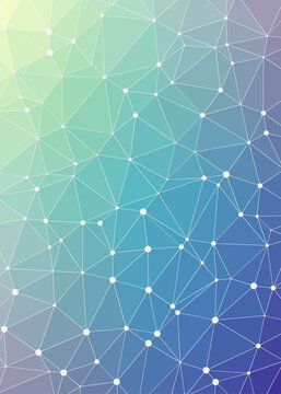 Abstract Low Polygon gradient Generative Art background illustration