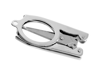 Foldable scissors (with clipping path) isolated on white background