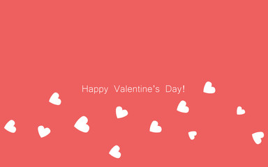 Hearts valentines day card design vector illustration
