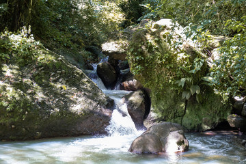 Schoelcher, Martinique, FWI - River Duclos and cascade Didier Trail
