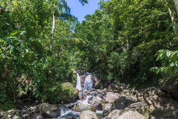Schoelcher, Martinique, FWI - River Duclos and cascade Didier Trail