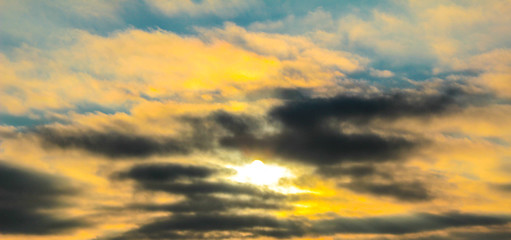 sunset in the sky