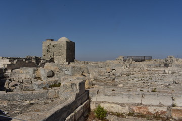 Ancient wall ruins at Mt. Gerizim National Park