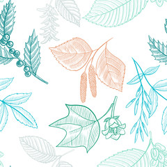 vector drawing seamless pattern