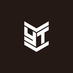 Logo alphabet monogram with emblem style