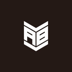 Logo alphabet monogram with emblem style