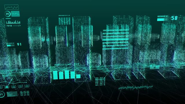 Futuristic graphic use interface head up display with virtual holographic motion elements for background screen display - Powered by Adobe