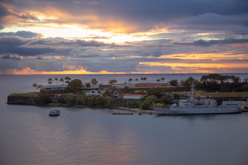 Obraz premium Fort de France, Martinique, FWI - Sunset on Saint-Louis Fort