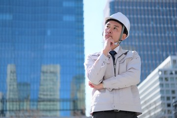建築　ポートレート　ビジネスマン