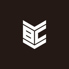 Logo alphabet monogram with emblem style