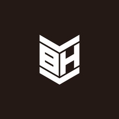 Logo alphabet monogram with emblem style