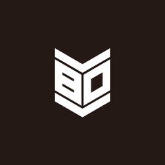 Logo alphabet monogram with emblem style