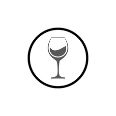 wine glass vector icon illustration sign