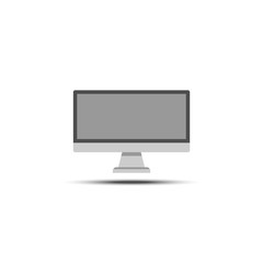 Computer monitor flat icon on white background