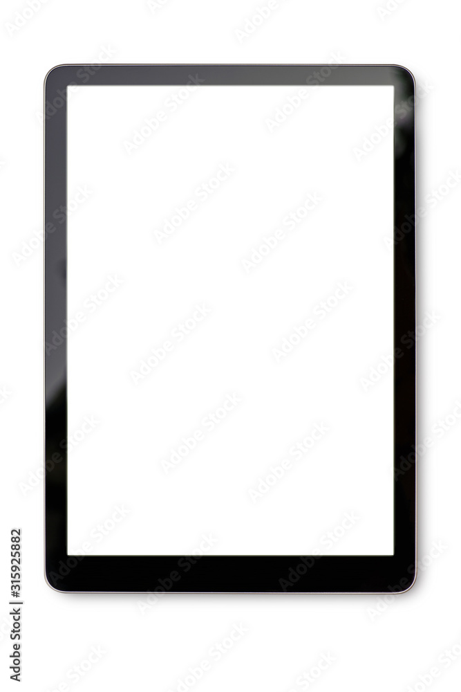 Aufkleber Digital tablet mock up on white background with Clipping path