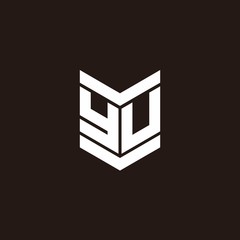 Logo alphabet monogram with emblem style