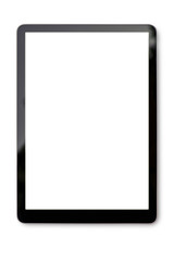Digital tablet mock up on white background with Clipping path - obrazy, fototapety, plakaty