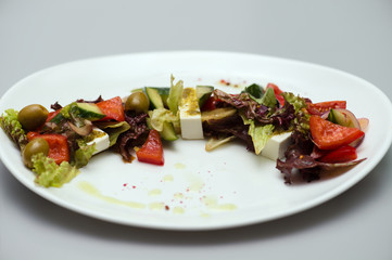 fresh salad on a plate