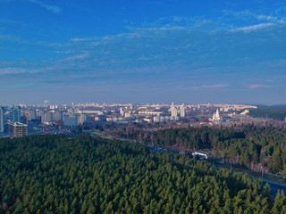 Aerial view of Minsk, Belarus