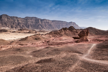 Fototapeta na wymiar the valley view point in timna national park