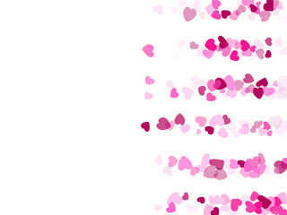Hearts confetti flying vector background graphic design.