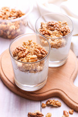 parfait dessert with nuts
