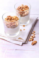 parfait dessert with nuts
