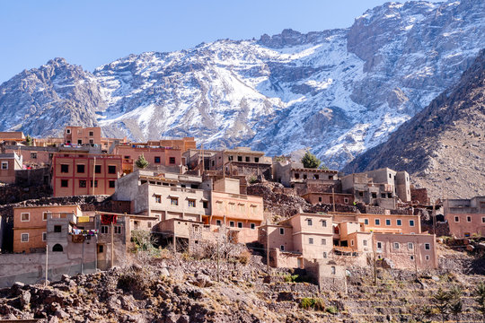 Amazing Berber village located in High Atlas mountains, Morocco