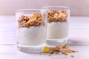 parfait dessert with nuts