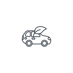 Fototapeta na wymiar Eco car creative icon. From Ecology icons collection. Isolated Eco car sign on white background