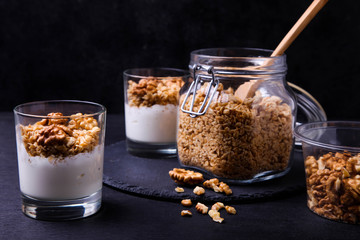 dessert parfait with nuts